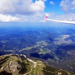 Flugwegposition um 13:30:00: Aufgenommen in der Nähe von Gemeinde Schwarzau im Gebirge, Österreich in 2256 Meter